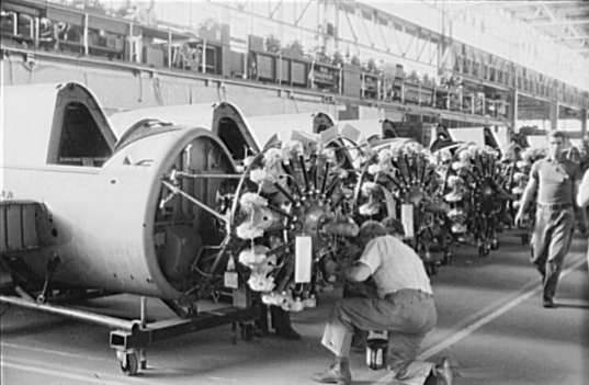 PW_R-985_engines_for_Vought_OS2Us_1940